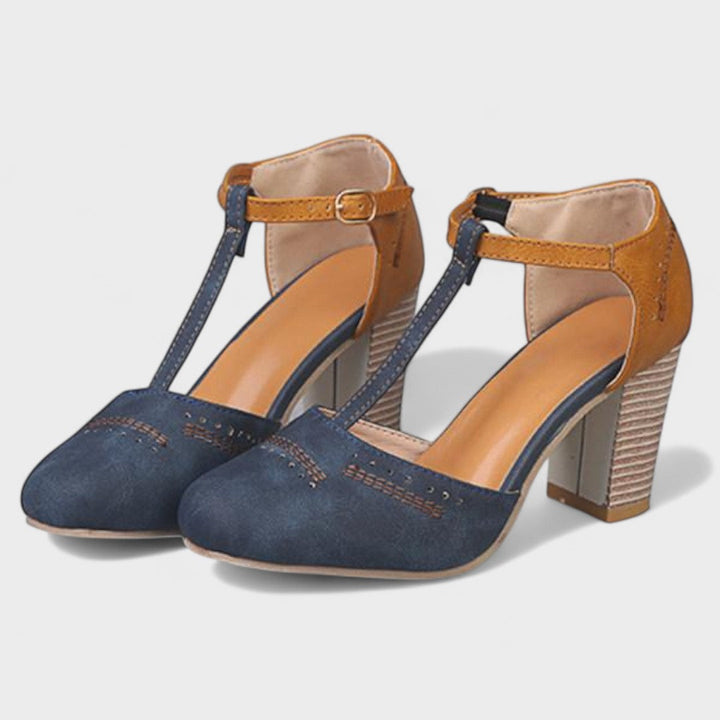 Negru - Pantofi ortopedici cu toc înalt