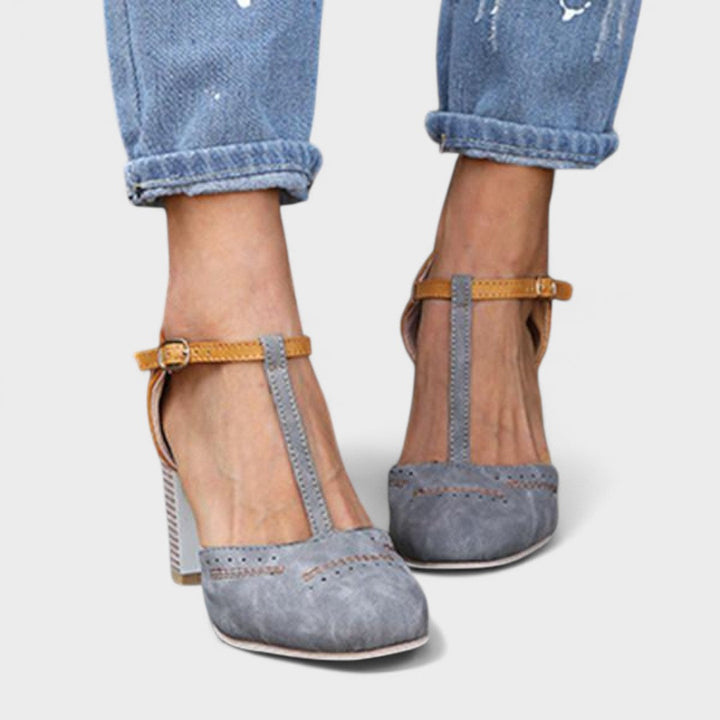 Negru - Pantofi ortopedici cu toc înalt