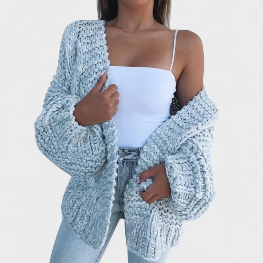 Desanka - Cardigan Oversized cu Mâneci Largi