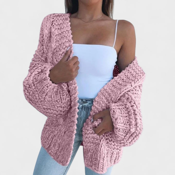Desanka - Cardigan Oversized cu Mâneci Largi