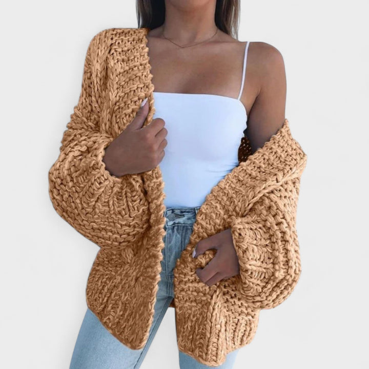 Desanka - Cardigan Oversized cu Mâneci Largi