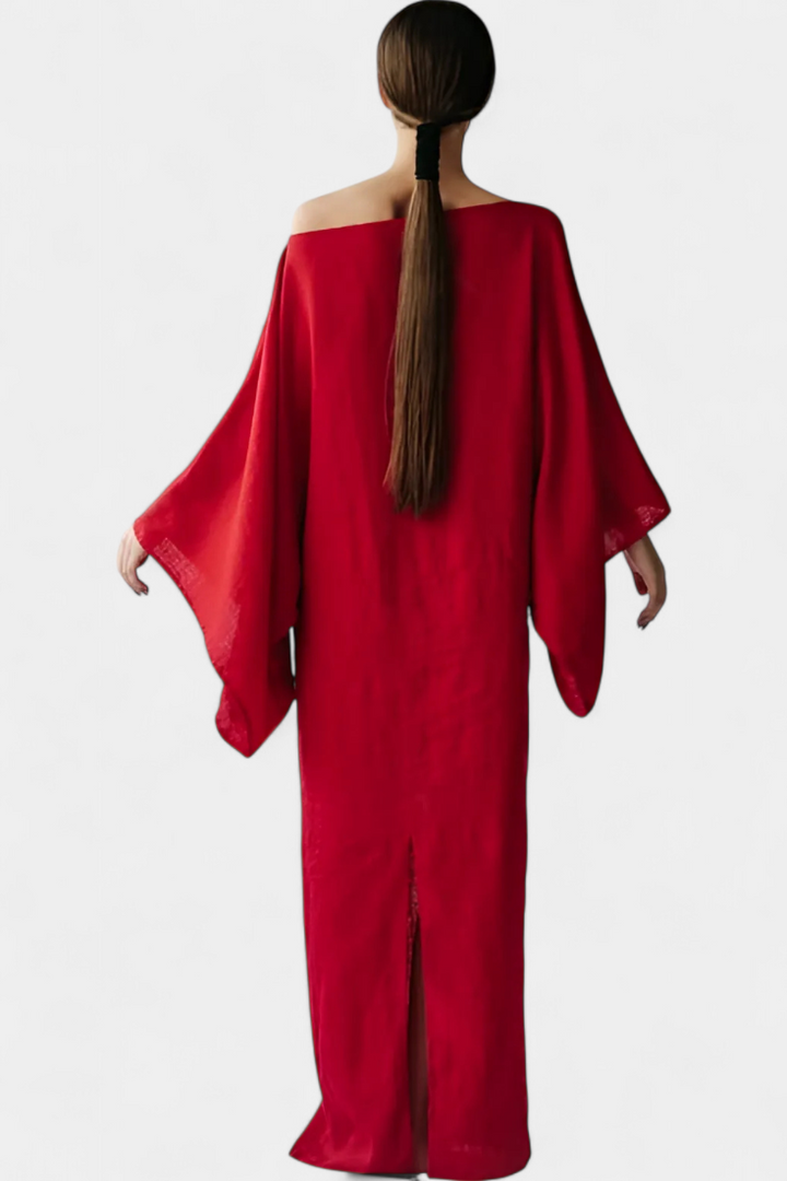 Filipa - Rochie kimono din in cu cordon