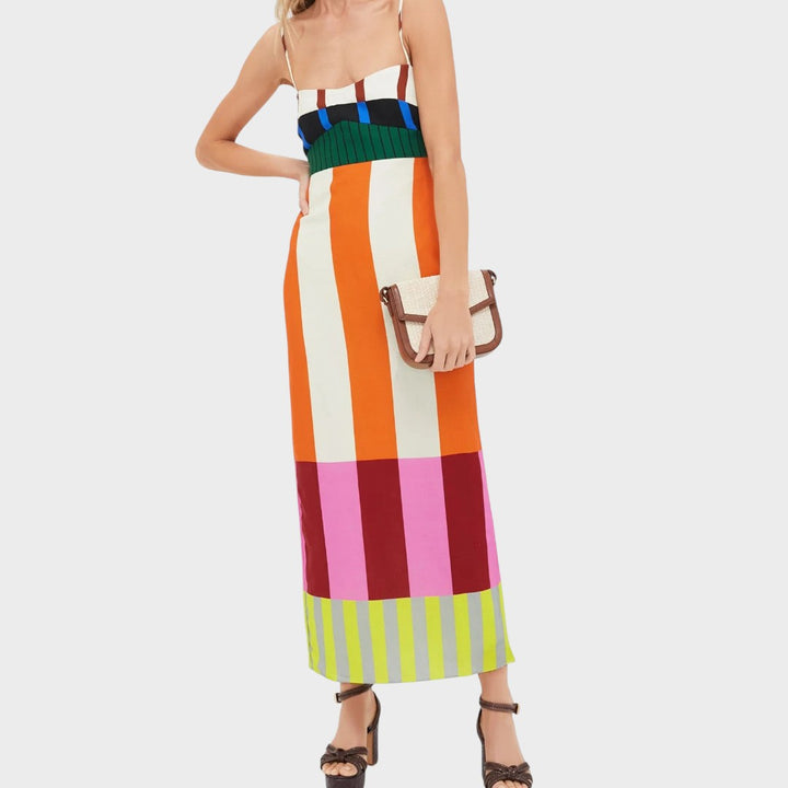 Marta - Rochie lungă în mai multe culori în stil bengalez